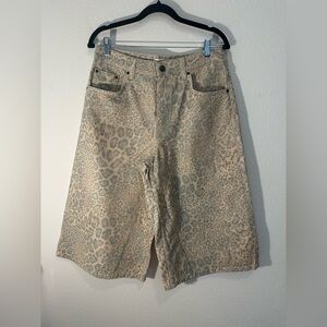 Baykan Denim Women’s Leopard Shorts, 28